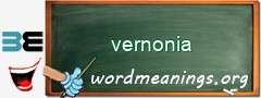 WordMeaning blackboard for vernonia